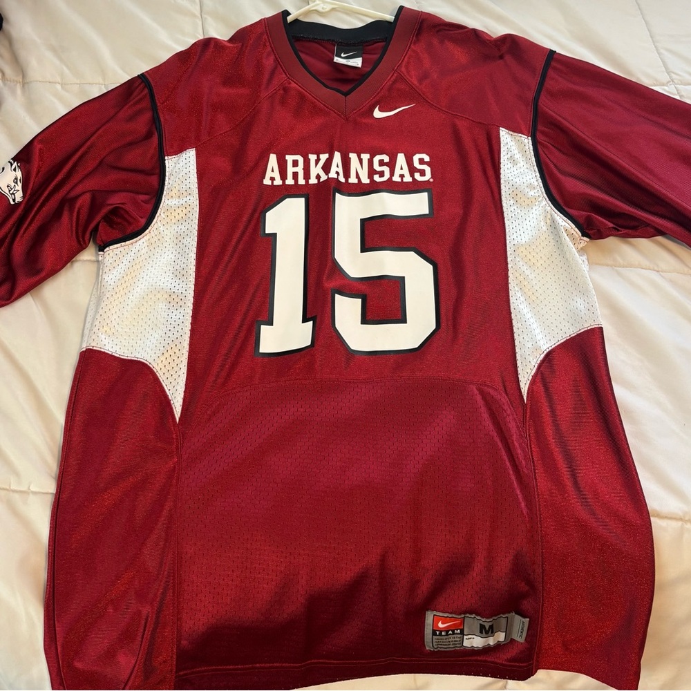 Nike Arkansas Red and White Jersey